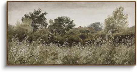 InSimSea Extra Large Framed Vintage Wall Art, Rustic Landscape,48x24in by InSimSeaArt