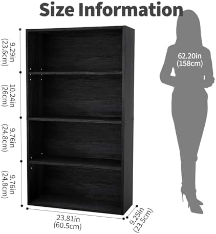 Sweetcrispy Tall Bookshelf, Book Shelf, Storage Organizer - Image 3