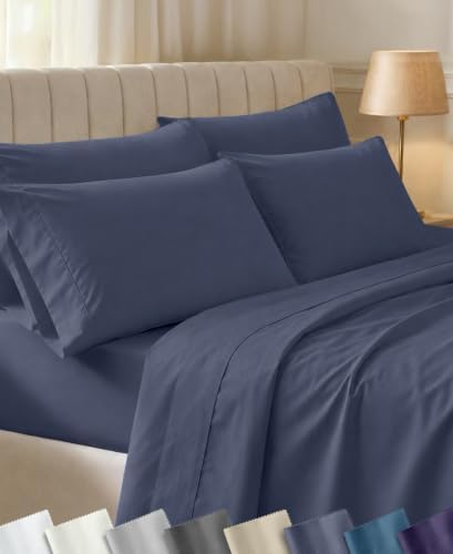 California Design Den 100% Cotton Sateen King Size Sheets Set, 6 Pcs by CaliforniaDesignDen