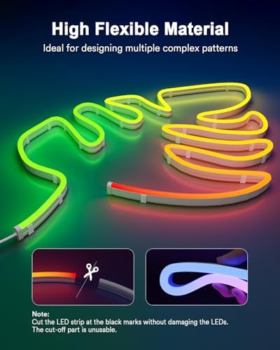Lumary Smart RGBAI Indoor Neon Rope Light 16.4Ft, CCT 2200-6500K, 180LEDs/m - Image 6