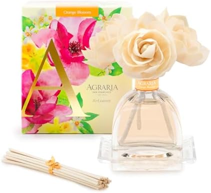 Agraria AirEssence Flower and Reed Diffuser Set, Hand Crafted Sola Flower Botanical Home Fragrance Diffuser, Home Decor for Living Room, Bedroom and More by Unknown