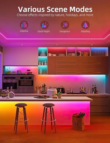 Lamomo RGB LED Strip Lights, Neon Rope with App Control, 16.4ft, Waterproof - Image 5