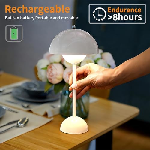 Dawnrise Cordless Table Lamp with 3 Color Temperatures, Minimalist Style - Image 3