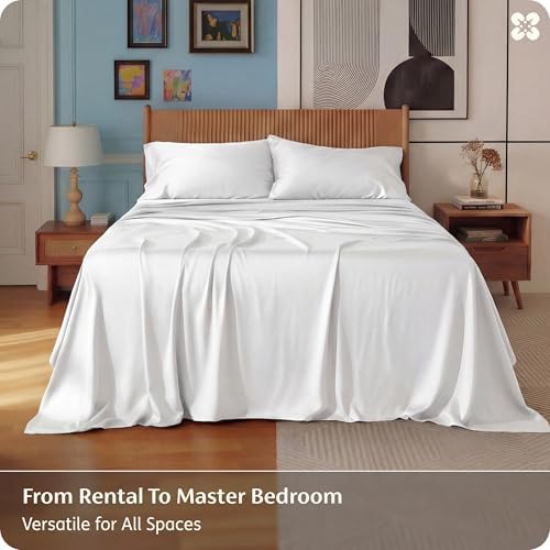 Bedsure PureWoven 100% Rayon Derived from Bamboo, Full Size Sheets, 4 PCS - Image 5