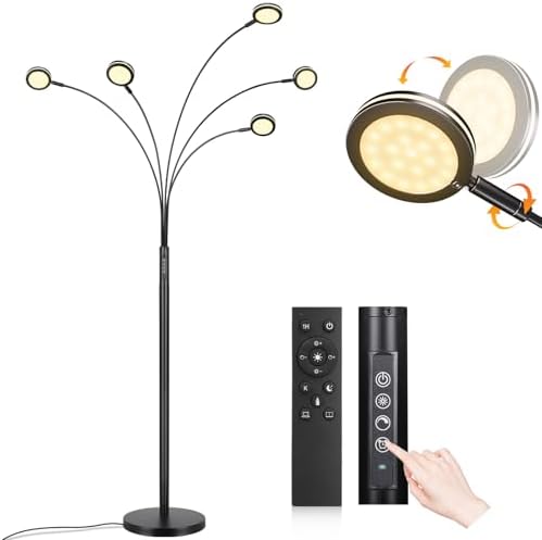 Bairth LED Arc Floor Lamp with Remote,2250LM Dimmable Floor Lamp with Timer by TheBairthTheBest