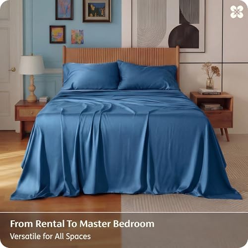 Bedsure PureWoven 100% Rayon Derived from Bamboo, Full Size Sheets, 4 PCS - Image 6