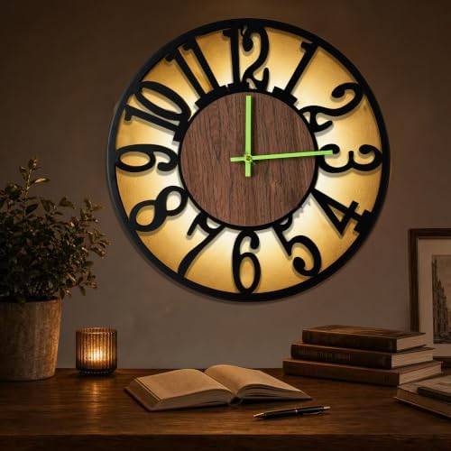 Glow in The Dark 24’’ Large Wall Clock Battery Operated by Unknown