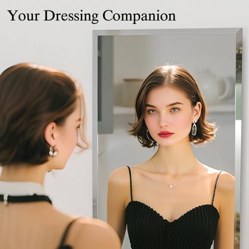 51"x16" Frameless Full Length Wall Mirrors,Rectangular Mirror Full Length Wall Mounted,Tall Full Body Mirrors with Beveled,Suitable for Living Rooms and Bedrooms - Image 4