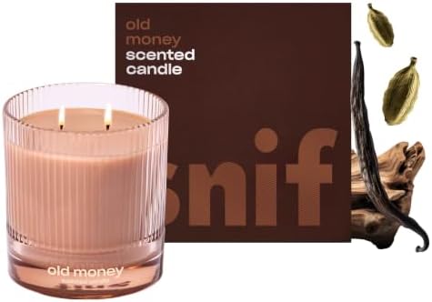 Snif Old Money Luxury Scented Candle, Soy Wax, Non-Toxic, 8.5oz by Snif
