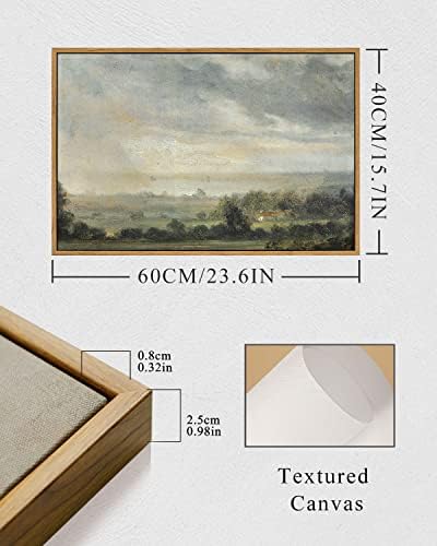 InSimSea Framed Canvas Wall Art Vintage Decor, Room Decor Vintage Landscape Artwork Home Wall Decor, Kitchen Office Farmhouse Bathroom decor, 16"x24" - Image 6