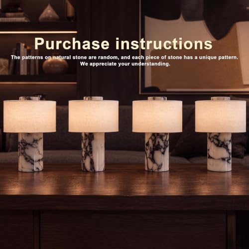 Plug-in Marble Table Lamp, Natural Stone Lamps Luxury Decorative Table Lamp - Image 6