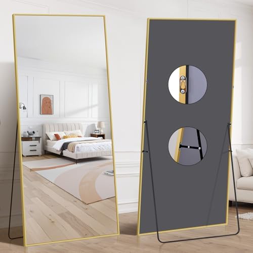 71"x30" Floor Mirror Full Length - Standing Mirror with Aluminum Alloy Frame, Large Body Mirror for Bedroom, Living Room, Wall Mounted or Leaning - Image 2