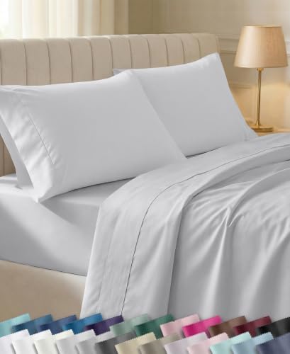 California Design Den Soft 100% Cotton Queen Bed Sheets Deep Pocket Set by CaliforniaDesignDen