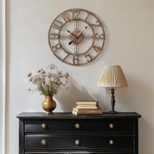 Cuspin Wall Clock for Living Room Decor 16 Inch Bronze Metal Wall Clock - Image 2
