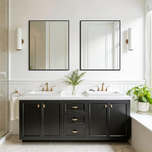FICTOR Bathroom Vanity Mirror for Over Sink, 24" x 30", Black - Image 6
