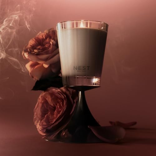 NEST New York Scented Classic Candle, Rose Noir & Oud - 8.1 oz - Up to 60-Hour Burn Time - Reusable Glass Vessel - Image 3