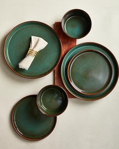 Pokini Ceramic Plates and Bowls Sets for 6, 18pcs Dinnerware Sets, Dish Set - Image 4