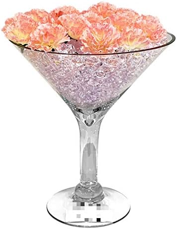 WGV Martini Glass Vase Bulk, Open 9", Height 10.25", Base 5", (Multiple Sizes Choices) Clear Wine Fruit Planter Floral Container, Wedding Centerpieces, Event Home Decor, 4 Pieces (VMG0910) - Image 4