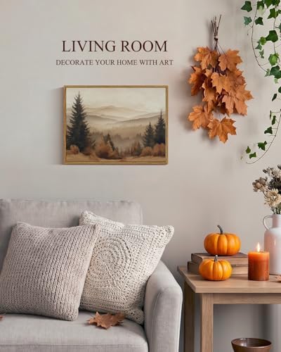 InSimSea Vintage Fall Canvas Wall Decor, Landscape Pictures Framed Art - Image 4