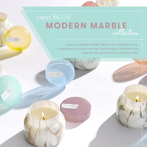 Capri Blue Scented Candles - Modern Marble Oversized Jar - Luxury Candles for Home Scented with Tropical Fruits & Sugared Citrus - Soy Wax Blend (Volcano, 28 oz) - Image 6