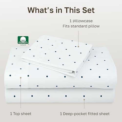 California Design Den Soft 100% Cotton Sateen Twin XL Bed Sheets Set, 3 Pcs - Image 4