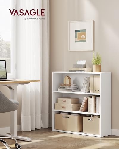 VASAGLE Set of 2 3-Tier Bookshelves, 31.5 Inches Wide - Image 2