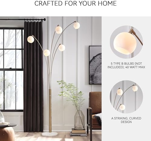 Signature Design by Ashley Taliya 5-Light Arc Floor Lamp, Champagne - Image 3