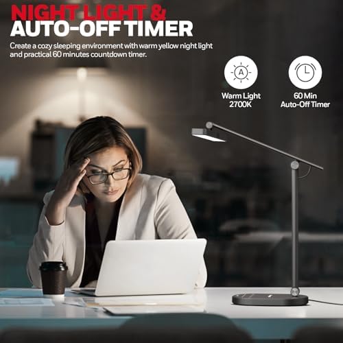 Honeywell HWT-H4 LED Desk Lamp, Eye-Caring, Dimmable, Auto Sensor - Image 6
