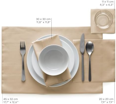 MY DRAP Cotton Cocktail Napkin, 50 units per roll, 4.5 x 4.5-Inch, Sand - Image 6