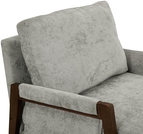 Roundhill Furniture Kelly Mid-Century Modern Accent Armchair, Gray - Image 5
