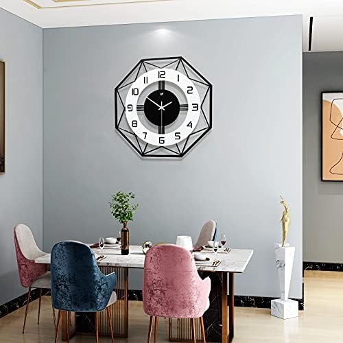 Large Wall Clocks for Living Room Decor Modern Silent Wall Clock for Home House Kitchen Bedroom Decorative Big Wall Clock Non Ticking Battery Operated Quartz for Bathroom Outdoor Indoor 17 in - Image 6