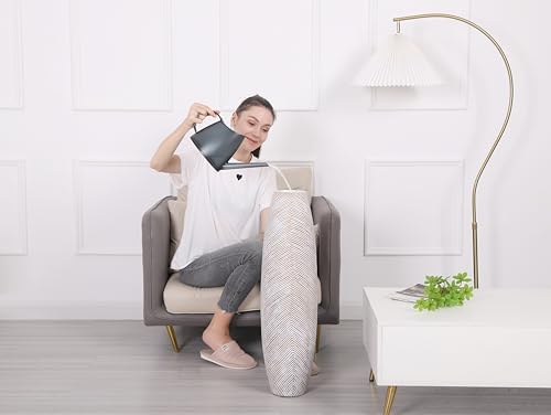 Leewadee Decorative Tall Floor Vase for Living Room Decor, 34 inches, White Wash, Resin - Image 5