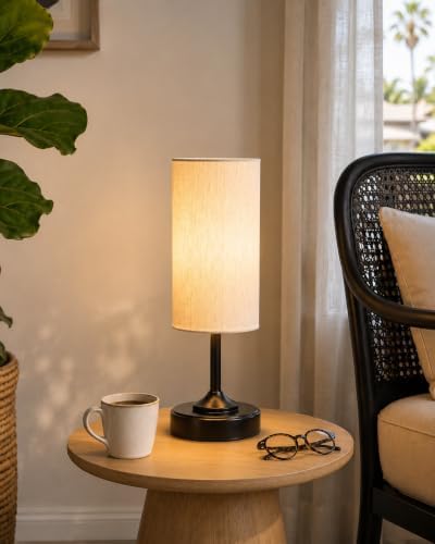 EZVALO Cordless Table Lamp, Small Dimmable Bedside lamp with Timer by EZVALO