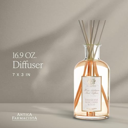 Antica Farmacista Reed Diffuser, Damascena Rose, Orris & Oud, 16.9 fl oz - Image 2