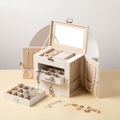 Frebeauty 5-Layer Jewelry Box for Women,Jewelry Organizer with 4 Drawers - Image 6