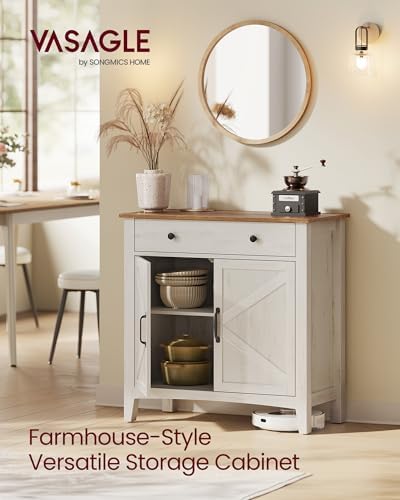 VASAGLE Buffet Cabinet, Coffee Bar with a Drawer, Adjustable Shelf - Image 3