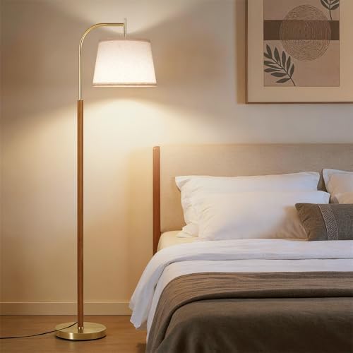 SUNMORY Wood Floor Lamp for Living Room, Mid Century Modern Standing Lamps - Image 6