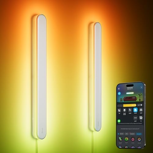 Govee Wall Sconces, RGBIC LED Wall Lights, Works with Matter, 2 Pack by Unknown