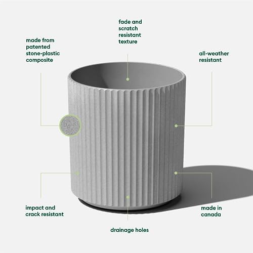 Veradek Demi Series Planter - Large Round Outdoor Planter - Image 2