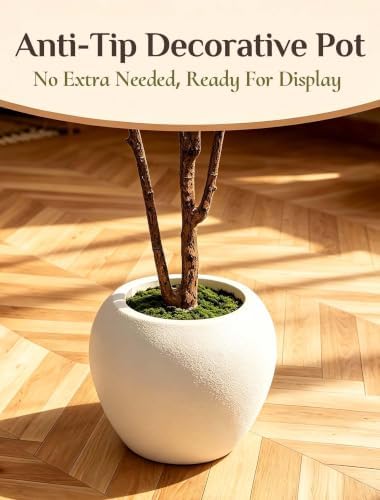 Olive Tree 7 ft with Large Pot: Tall Artificial Indoor Plants - Image 4