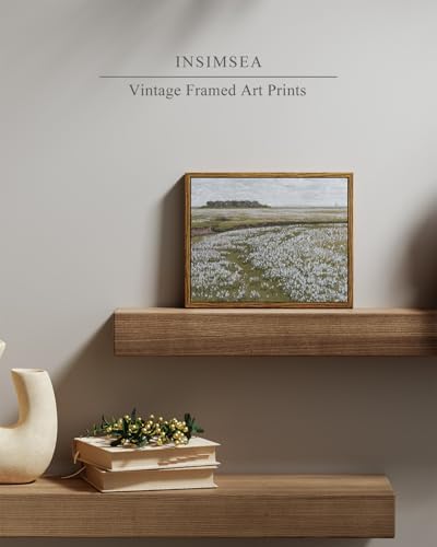 InSimSea Framed Canvas Wall Art Vintage Decor, Room Eclectic Decor, Classical Scenery Painting Canvas Art Wall Decor, Home Office Living Room Bathroom Wall Decor Home Decor, 8"x10" - Image 4