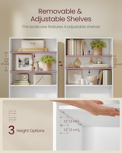 VASAGLE 6-Tier Bookshelf, Storage Organizer, 31.5 x 9.5 x 63.3 Inches - Image 4
