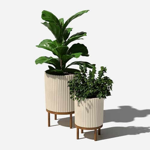 Veradek Demi Series Raised Duo Planters - Set of 2 Planters with Stands - Image 7