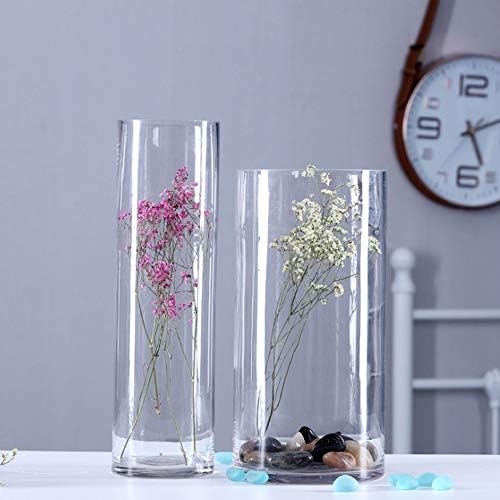 WGV Cylinder Vase, Width 10", Height 16", Clear Wide Large Diameter Flower Glassware, Floral Container, Planter Terrarium for Wedding Party Event, Home Accent Decor, 1 Piece - Image 6