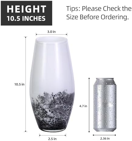 KAMMAK Glass Vase,Colored Hand Blown Decorative Vase - Image 2