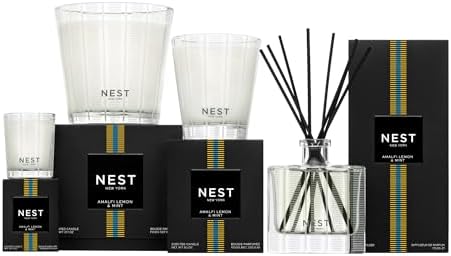 NEST New York Scented 3-Wick Candle, Amalfi Lemon & Mint - 21.2 oz - Up to 100-Hour Burn Time - Reusable Glass Vessel - Image 6