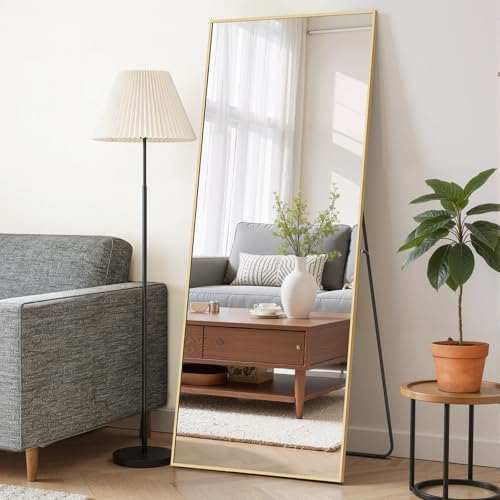 Mirror Full Length 64"x21", Rectangle Full Body Floor Mirrors with Stand by SageNest