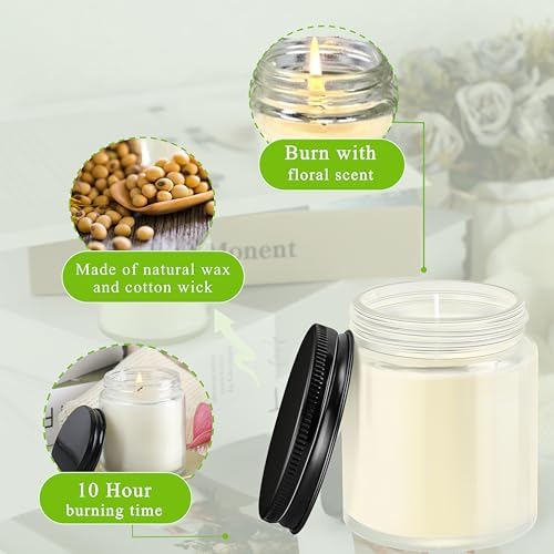 ACITHGL 36 Pcs 4oz Mini Mason Jar Candles Small Scented Candles Bulk Aromatherapy Ideal Souvenir Favors for Wedding Birthday Party (Sage, Mint, Citronella, Black) - Image 5