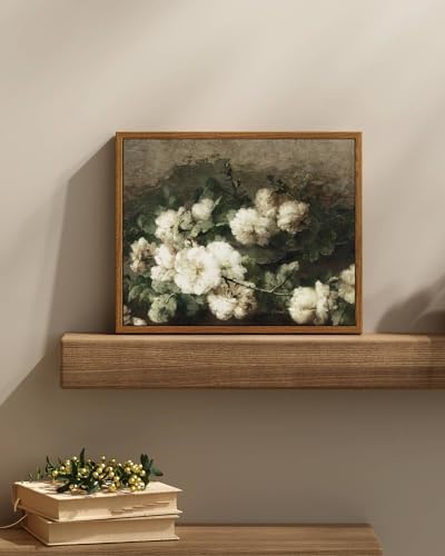 InSimSea Framed Canvas Wall Art Vintage Decor, Flower Prints Room Wall Decor, Botanical Prints Wall Art for Living Room Decorations, Rustic Artwork for Bathroom Bedroom, 9"x11" - Image 3