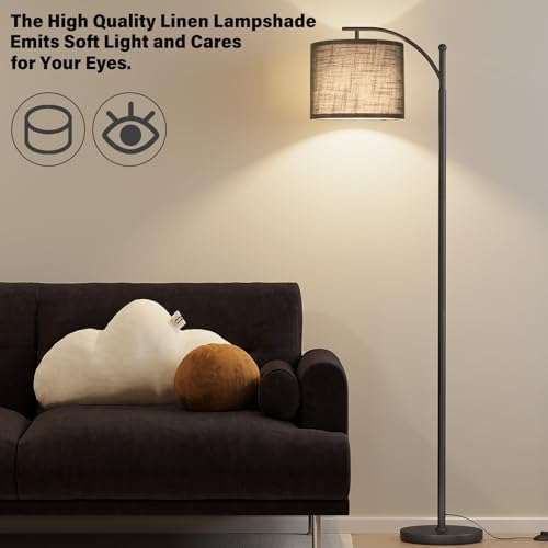SUNMORY Arc Floor Lamp, Modern Floor Lamp with 3 Color Temperatures Bulb - Image 5